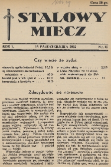 Stalowy Miecz. 1936, nr 15