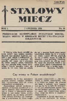 Stalowy Miecz. 1936, nr 18