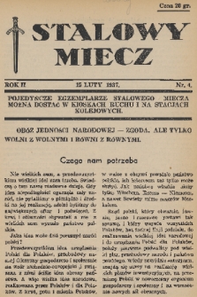 Stalowy Miecz. 1937, nr 4