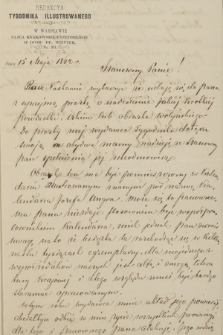 Fragment korespondencji i listy Antoniego Pietkiewicza z lat 1849-1886