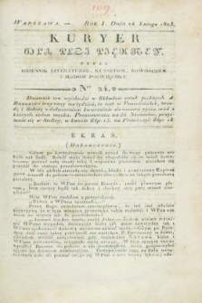 Kuryer dla Płci Piękney czyli Dziennik Literaturze, Kunsztom, Nowościom i Modom Poświęcony. R.1, [T.1], Ner 24 (24 lutego 1823)