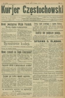 Kurjer Częstochowski. R.1, № 104 (8 lipca 1919)