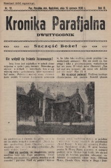 Kronika Parafjalna : dwutygodnik. 1930, nr 12