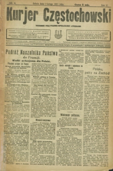Kurjer Częstochowski : dziennik polityczno-społeczno literacki. R.3, № 4 (5 lutego 1921)
