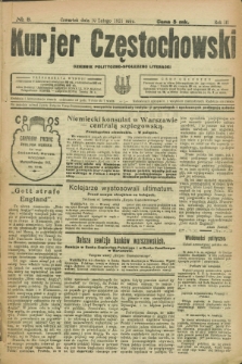 Kurjer Częstochowski : dziennik polityczno-społeczno literacki. R.3, № 8 (10 lutego 1921)