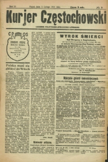 Kurjer Częstochowski : dziennik polityczno-społeczno literacki. R.3, № 9 (11 lutego 1921)