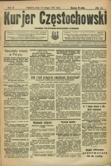 Kurjer Częstochowski : dziennik polityczno-społeczno literacki. R.3, № 11 (13 lutego 1921)