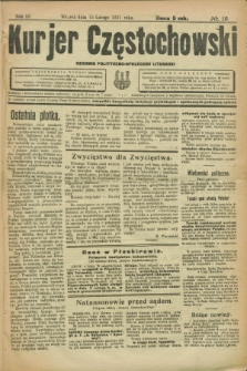 Kurjer Częstochowski : dziennik polityczno-społeczno literacki. R.3, № 12 (15 lutego 1921)