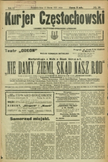 Kurjer Częstochowski : dziennik polityczno-społeczno literacki. R.3, № 35 (13 marca 1921)