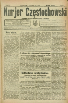 Kurjer Częstochowski : dziennik polityczno-społeczno literacki. R.3, № 54 (9 kwietnia 1921)
