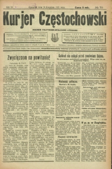 Kurjer Częstochowski : dziennik polityczno-społeczno literacki. R.3, № 70 (28 kwietnia 1921)