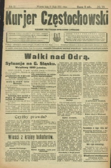 Kurjer Częstochowski : dziennik polityczno-społeczno literacki. R.3, № 78 (10 maja 1921)