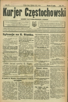 Kurjer Częstochowski : dziennik polityczno-społeczno literacki. R.3, № 79 (11 maja 1921)
