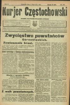 Kurjer Częstochowski : dziennik polityczno-społeczno literacki. R.3, № 80 (12 maja 1921)