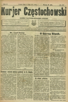 Kurjer Częstochowski : dziennik polityczno-społeczno literacki. R.3, № 87 (21 maja 1921)