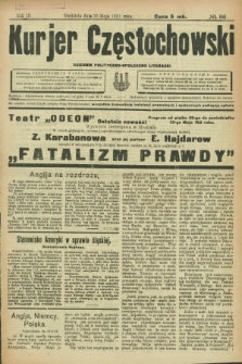Kurjer Częstochowski : dziennik polityczno-społeczno literacki. R.3, № 88 (22 maja 1921)