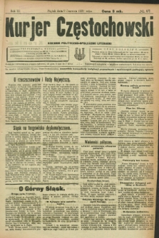 Kurjer Częstochowski : dziennik polityczno-społeczno literacki. R.3, № 97 (3 czerwca 1921)