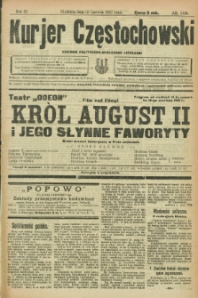 Kurjer Częstochowski : dziennik polityczno-społeczno literacki. R.3, № 105 (12 czerwca 1921)