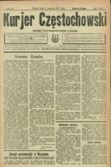 Kurjer Częstochowski : dziennik polityczno-społeczno literacki. R.3, № 106 (14 czerwca 1921)