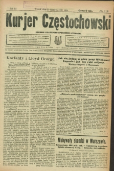 Kurjer Częstochowski : dziennik polityczno-społeczno literacki. R.3, № 112 (20 czerwca 1921)