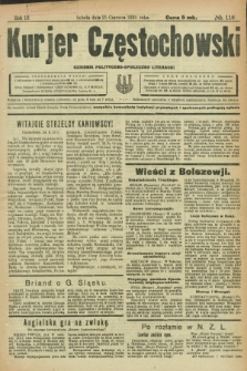 Kurjer Częstochowski : dziennik polityczno-społeczno literacki. R.3, № 116 (25 czerwca 1921)