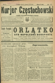 Kurjer Częstochowski : dziennik polityczno-społeczno literacki. R.3, № 117 (26 czerwca 1921)