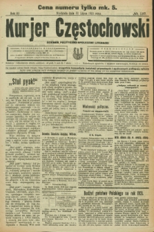 Kurjer Częstochowski : dziennik polityczno-społeczno literacki. R.3, № 137 (31 lipca 1921)