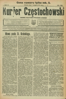 Kurjer Częstochowski : dziennik polityczno-społeczno literacki. R.3, № 138 (2 sierpnia 1921)