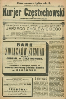 Kurjer Częstochowski : dziennik polityczno-społeczno literacki. R.3, № 154 (21 sierpnia 1921)