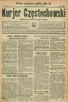 Kurjer Częstochowski : dziennik polityczno-społeczno literacki. R.3, № 155 (23 sierpnia 1921)