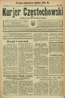 Kurjer Częstochowski : dziennik polityczno-społeczno literacki. R.3, № 159 (27 sierpnia 1921)
