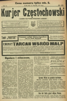 Kurjer Częstochowski : dziennik polityczno-społeczno literacki. R.3, № 162 (31 sierpnia 1921)