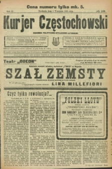 Kurjer Częstochowski : dziennik polityczno-społeczno literacki. R.3, № 166 (4 września 1921)