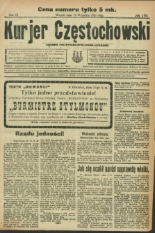 Kurjer Częstochowski : dziennik polityczno-społeczno literacki. R.3, № 170 (13 września 1921)