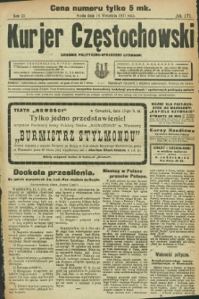 Kurjer Częstochowski : dziennik polityczno-społeczno literacki. R.3, № 171 (14 września 1921)