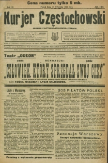 Kurjer Częstochowski : dziennik polityczno-społeczno literacki. R.3, № 173 (16 września 1921)