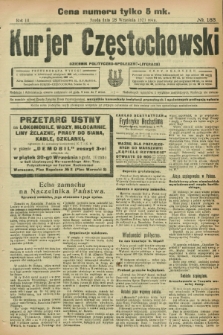 Kurjer Częstochowski : dziennik polityczno-społeczno literacki. R.3, № 183 (28 września 1921)