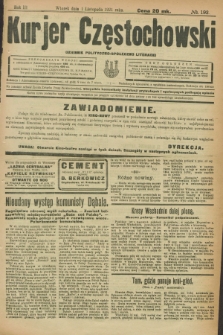 Kurjer Częstochowski : dziennik polityczno-społeczno literacki. R.3, № 193 (1 listopada 1921)