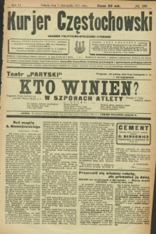Kurjer Częstochowski : dziennik polityczno-społeczno literacki. R.3, № 196 (5 listopada 1921)