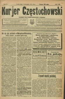 Kurjer Częstochowski : dziennik polityczno-społeczno literacki. R.3, № 199 (9 listopada 1921)