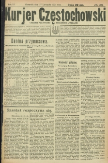 Kurjer Częstochowski : dziennik polityczno-społeczno literacki. R.3, № 206 (17 listopada 1921)