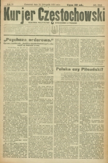 Kurjer Częstochowski : dziennik polityczno-społeczno literacki. R.3, № 212 (24 listopada 1921)