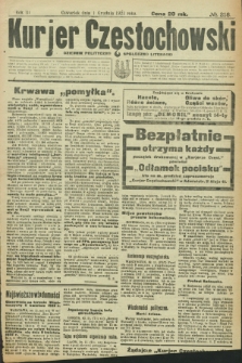 Kurjer Częstochowski : dziennik polityczno-społeczno literacki. R.3, № 218 (1 grudnia 1921)
