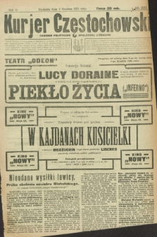 Kurjer Częstochowski : dziennik polityczno-społeczno literacki. R.3, № 221 (4 grudnia 1921)