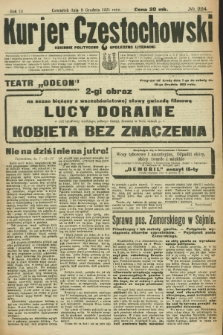 Kurjer Częstochowski : dziennik polityczno-społeczno literacki. R.3, № 224 (8 grudnia 1921)