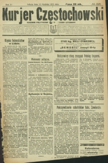 Kurjer Częstochowski : dziennik polityczno-społeczno literacki. R.3, № 225 (10 grudnia 1921)