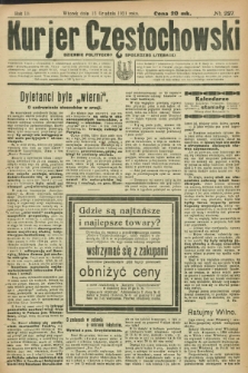 Kurjer Częstochowski : dziennik polityczno-społeczno literacki. R.3, № 227 (13 grudnia 1921)