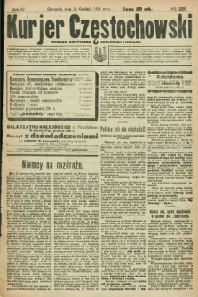 Kurjer Częstochowski : dziennik polityczno-społeczno literacki. R.3, № 229 (15 grudnia 1921)