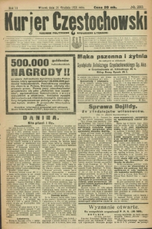 Kurjer Częstochowski : dziennik polityczno-społeczno literacki. R.3, № 233 (20 grudnia 1921)