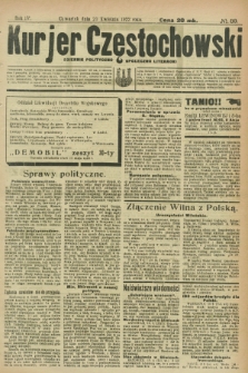 Kurjer Częstochowski : dziennik polityczno-społeczno literacki. R.4, № 89 (20 kwietnia 1922)